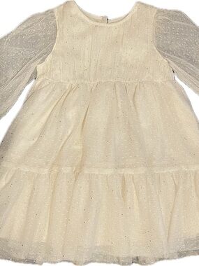 Cat & Jack Cream Sparkle Tulle Party Dress